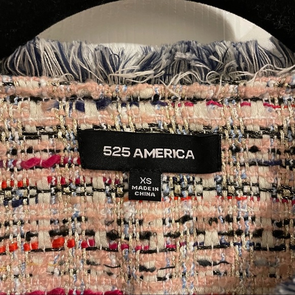 Tweed Jacket in Pink Womens Size XS 525 America - Picture 9 of 14